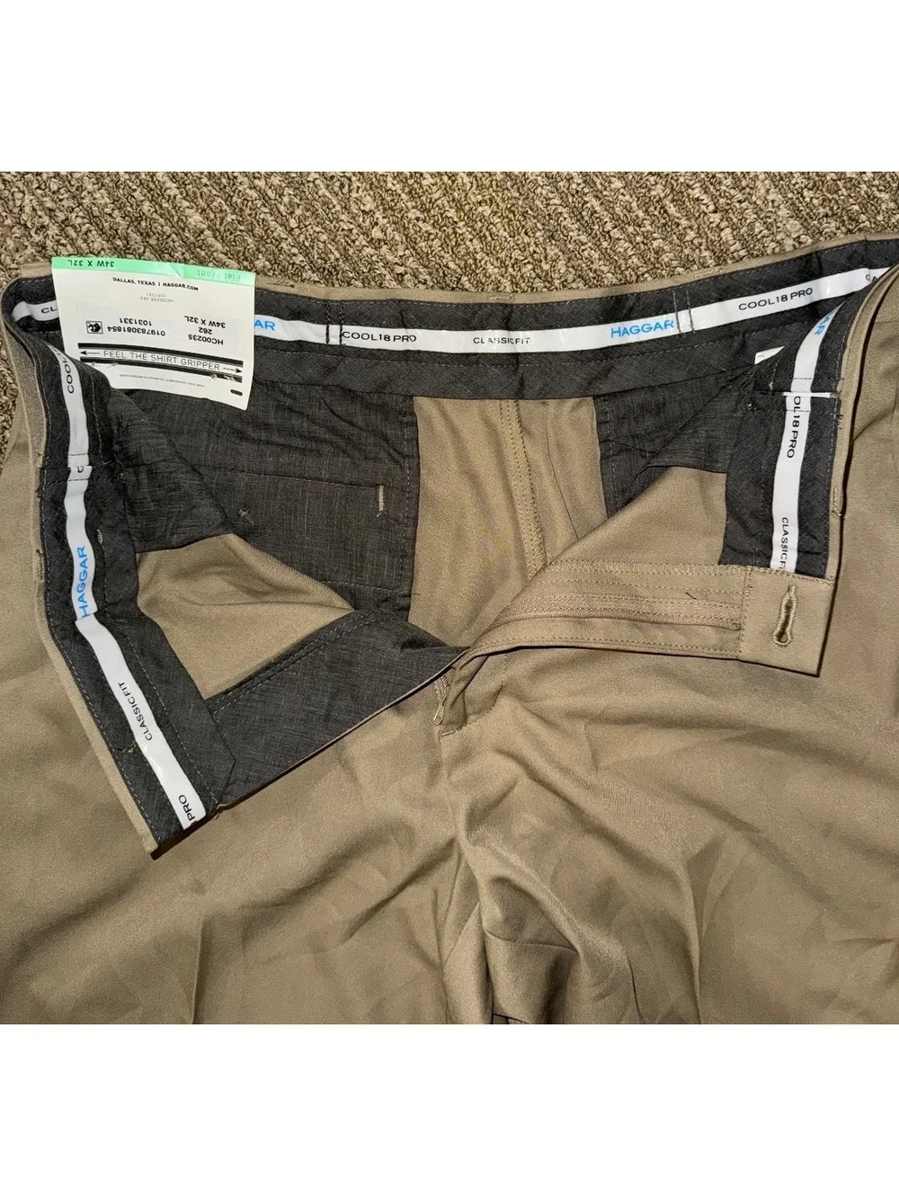 Men’s Haggar tan dress pants Size 34